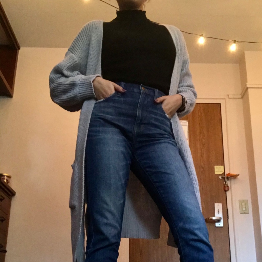 Long sweater cardigan